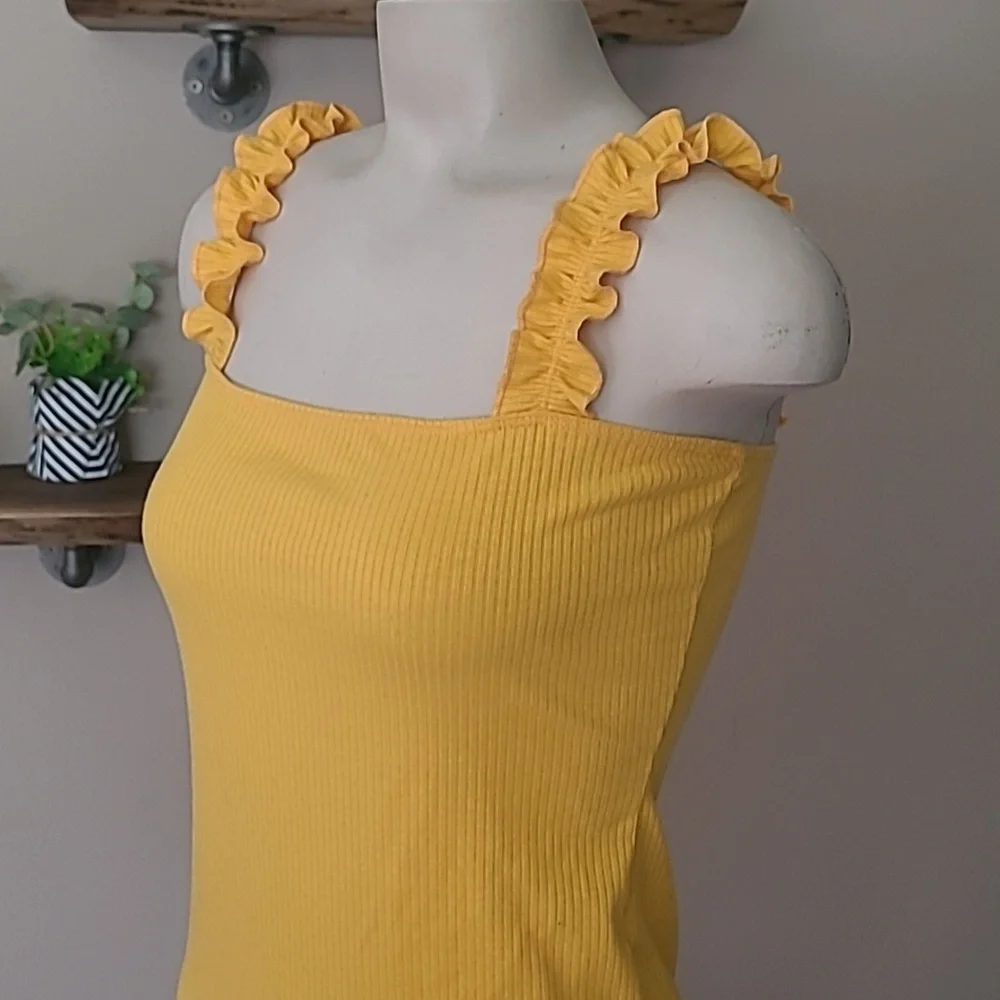 Yellow Frilly Sleeve Bodysuit - Picture 5 of 7